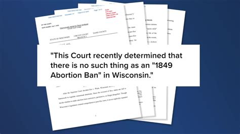 Wisconsin judge rules 1849 law doesn't outlaw abortion